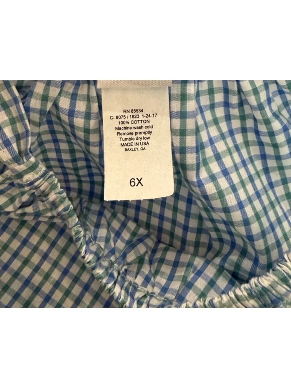 The Bailey Boys Golf Pillowcase Short Set Blue Green Gingham 6X Preppy NWT